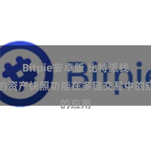 Bitpie安卓版 比特派钱包的资产快照功能在多链交易中的应用
