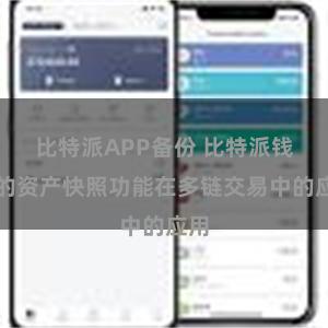 比特派APP备份 比特派钱包的资产快照功能在多链交易中的应用